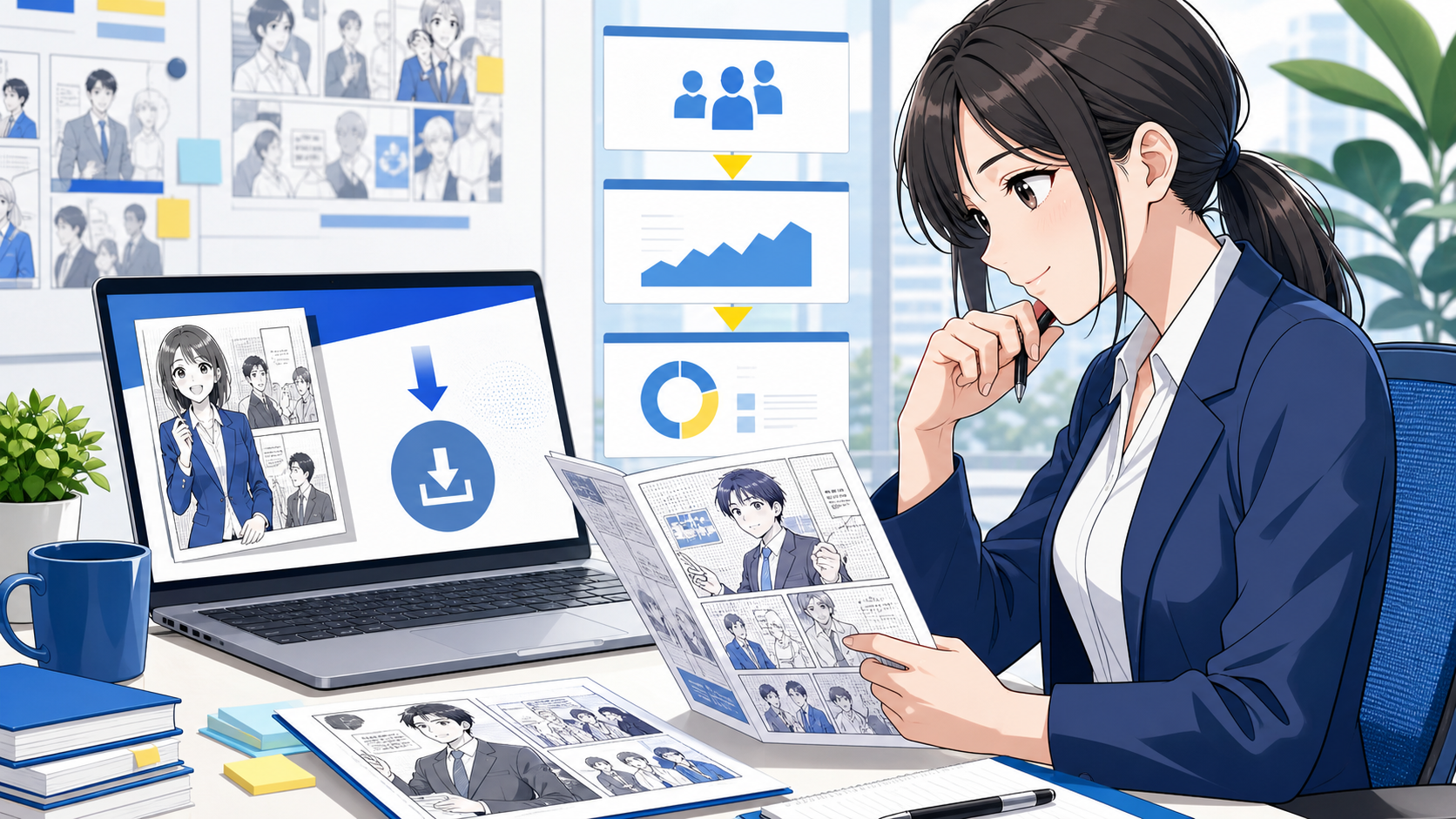 資料ダウンロード用マンガの作り方